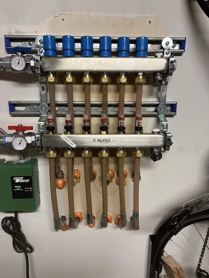 Plumber performing Gas Leak Detection at a residential property in Horace